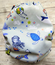 Load image into Gallery viewer, Boyish Blue Orange Mama Baby Mermaid Cover