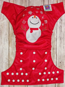Red Embroidered Snowman Ai2